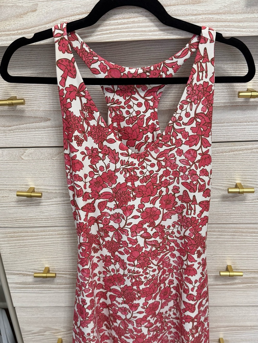 Floral tennis or golf dress. Built in bra & connected shorts.